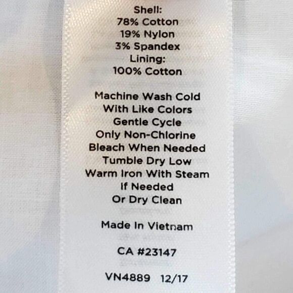 Talbots Crop Pants Womens Size 14 P Petite Seersucker Blue White Stripe Cotton - Picture 7 of 9